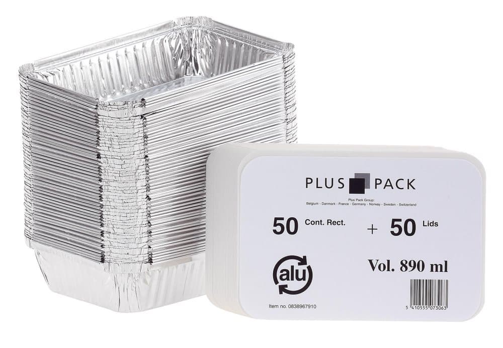 Aluminiumform inkl. lock 890ml 50/FP