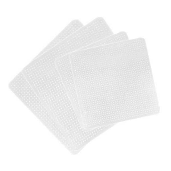 4 st/set Silikonmatomslag Tätning Tätning Stretch Cling Film Färsk Mat Täckning Återanvändbar Mat Stretch Överdrag Plattunderlägg Köksverktyg