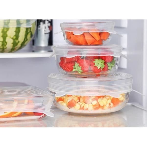 HT Universal Food Silicone Lids - Set of 6 lids exclusive size XS to XL (21.... - HTPRM824AA1757