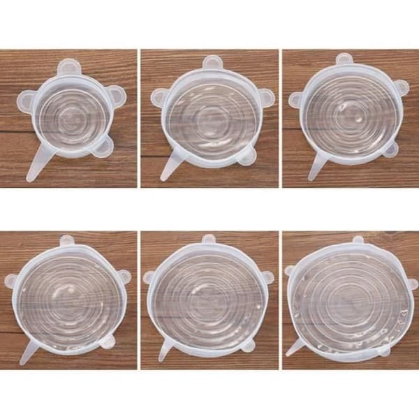 BH 6 X Silikonskydd, 6-pack av olika storlekar av utsträckbara lock...... - BHCYD821A2891