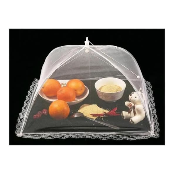 Fällbar matcloche - Fluginsektskydd - Bordsmoskito - Polyesternät - Resa/Camping/Hem