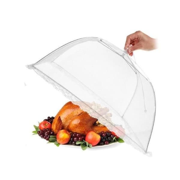Fällbar matcloche - Fluginsektskydd - Bordsmoskito - Polyesternät - Resa/Camping/Hem