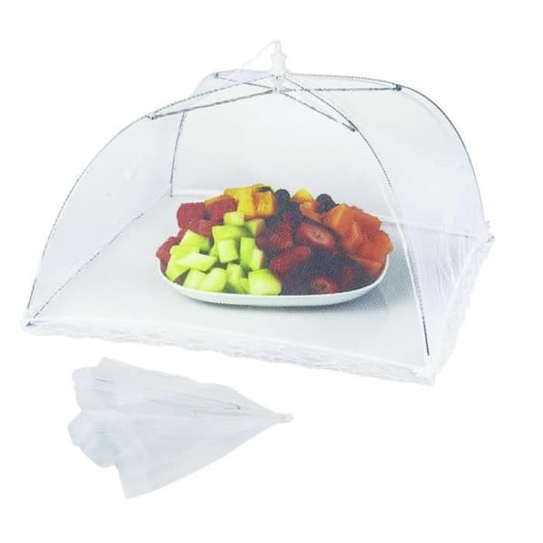 Fällbar matcloche - Fluginsektskydd - Bordsmoskito - Polyesternät - Resa/Camping/Hem