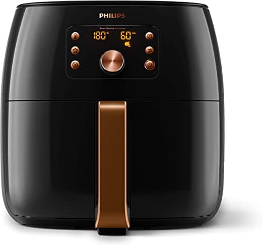 Philips Premium Airfryer XXL - 7.3L Gryta, Fritös utan Olja, Smart Sensing, Rapid Air- och Fettborttagningsteknik, NutriU Recept-App (HD9860/90)