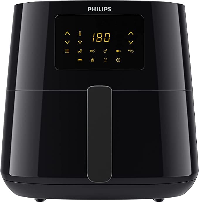 Philips Essential Airfryer XL - 6.2L Gryta, Fritös utan Olja, Wi-Fi-Anslutning, Rapid Air-Teknik, Pekskärm, NutriU Recept-App, Pekskärm (HD9280/90)