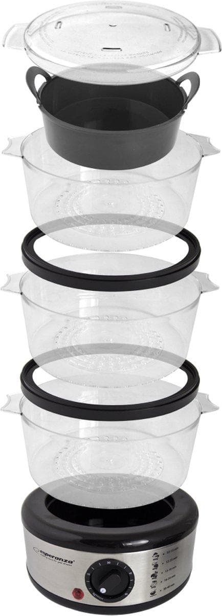 Esperanza EKG009 Dampkoger 3 kurve(r) i rustfrit stål 400 W 7,5L