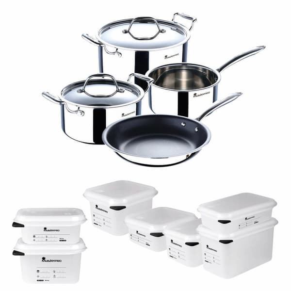 Kjøkkenutstyr Masterpro Cookware Triply 11 Deler (11 pcs)