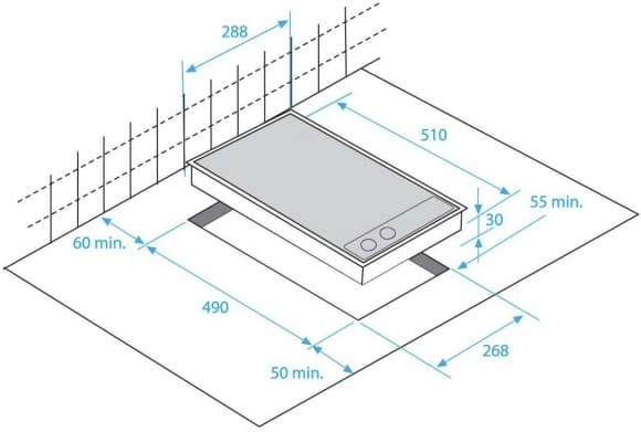 Innebygd gasskomfyr, HDCG32220FX, Beko