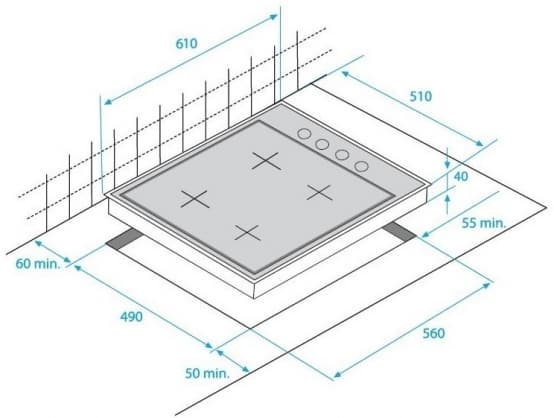 Indbygget gasblus, HIBG64120SX, Beko
