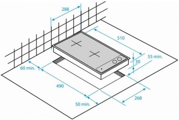 Innebygd keramisk platetopp HDMC32400TX, Beko
