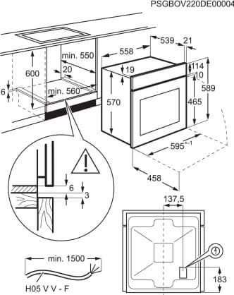 Sisäänrakennettu uuni EOF3H40BX, Electrolux