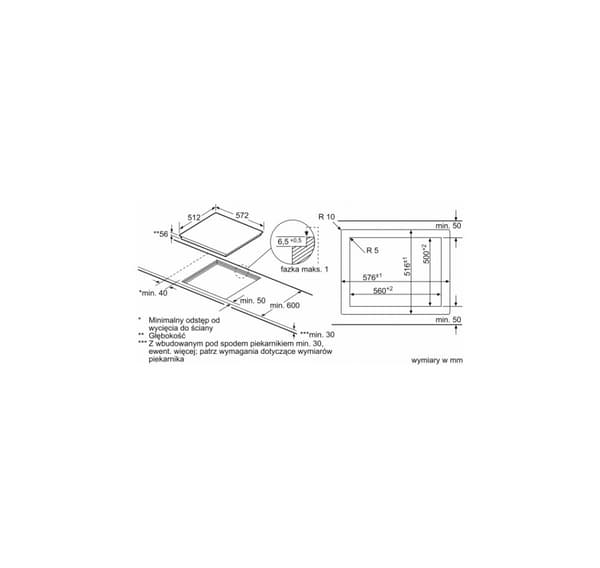Sisäänrakennettu induktioliesi, PXE601DC1E, Bosch