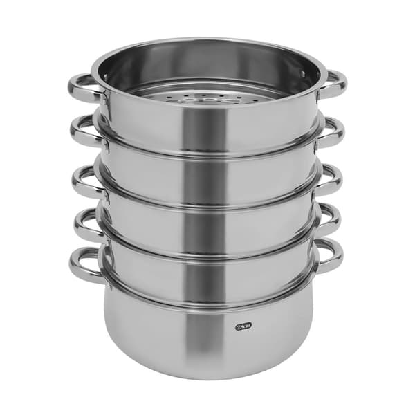 Rustfrit Stål Dampkoger, 5-Lags Design, 11-Tommer Diameter