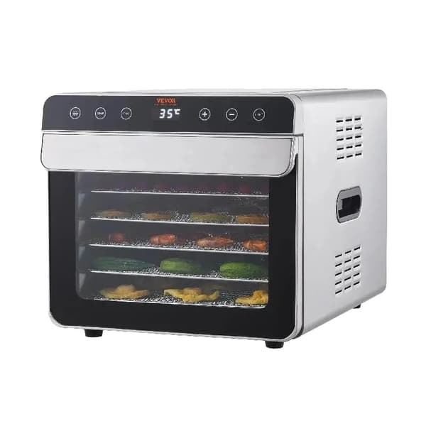 Matavfuktare, 6 rostfria stålfack, 700W digital timer och termostat