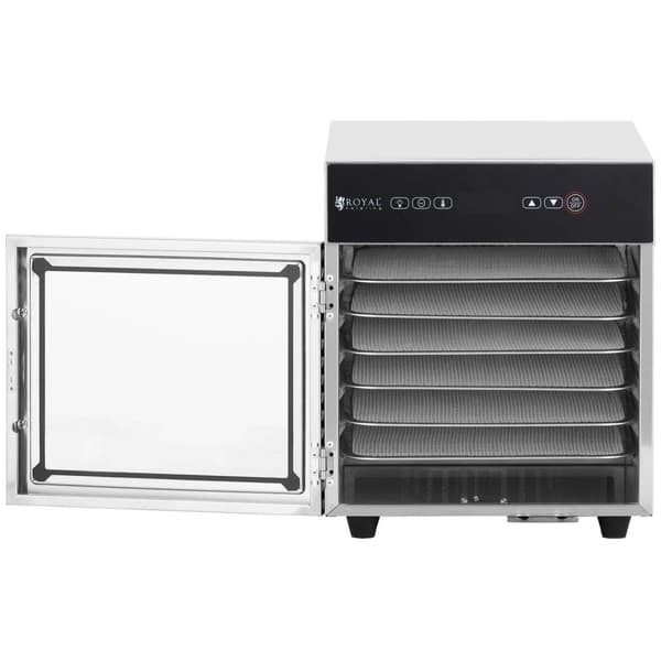 Royal Catering Torkugn - Rostfritt stål - 500 W - 6 torkhyllor - Royal Catering
