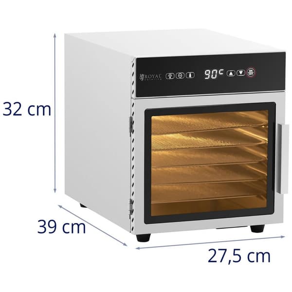 Royal Catering Torkugn - Rostfritt stål - 500 W - 6 torkhyllor - Royal Catering