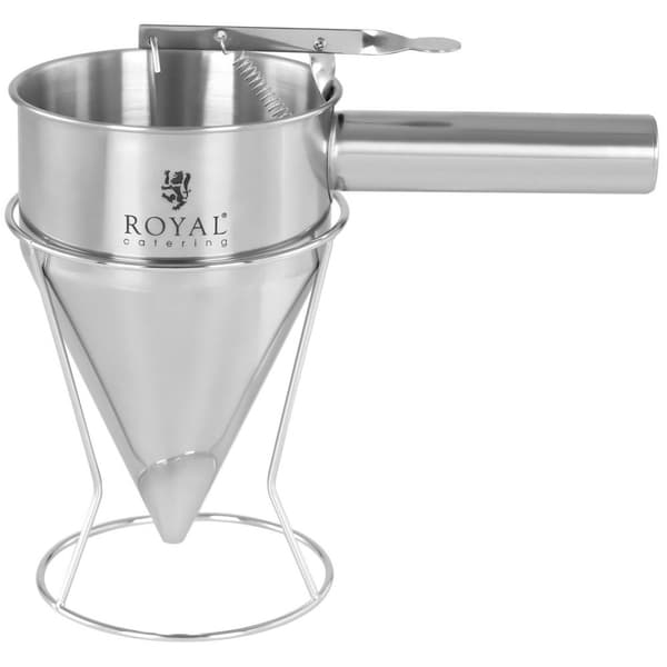 Royal Catering Rostfri doseringstratt - 1,2 L - Rostfritt stål - Doseringsöppning 8 mm