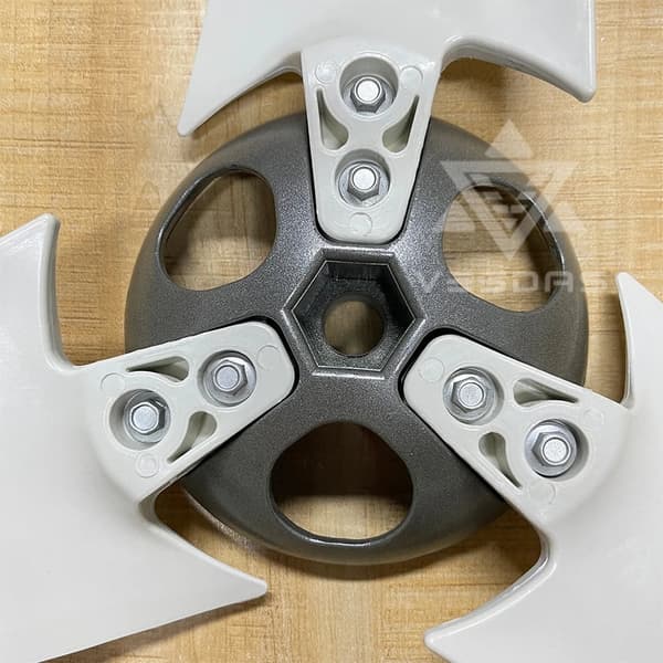 Vindmøllehub, 135mm diameter, 3/5/6 vingeblade