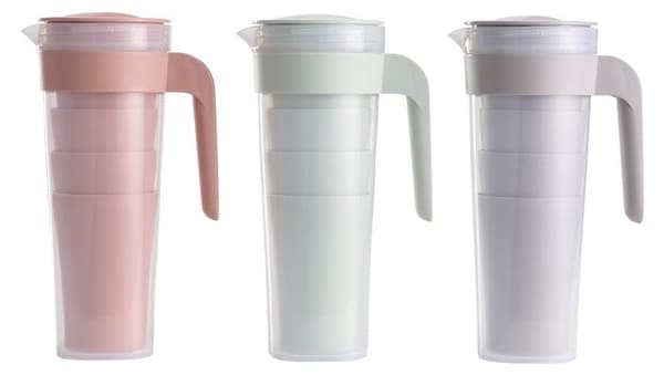 Day Kande med 4 drikkeglas ass farver
