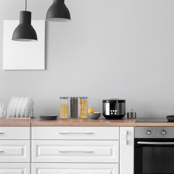 Relaxdays Förvaringsburkar set om 5, 1l, vattentäta, lock i rostfritt stål, för pasta, spannmål och ris, köksbehållare
