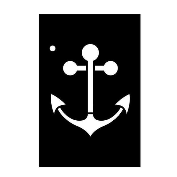 Stencil 'Deep Sea - båtankare' från Artemio