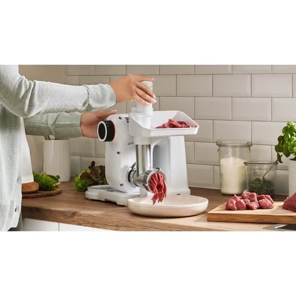 Tillbehör för köttkvarn - BOSCH - MUZS2FWW - Vit - Satin Steel
