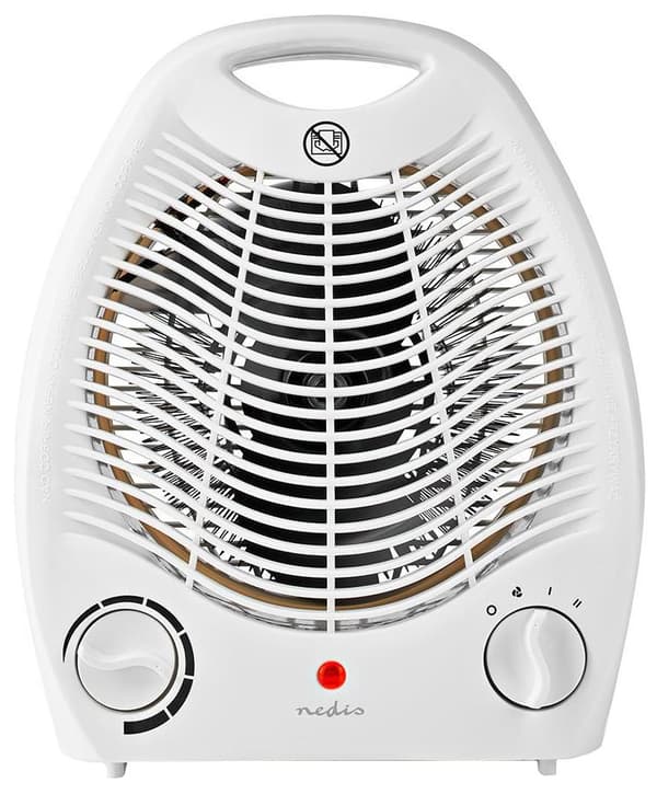 NEDIS horkovzdušný ventilátor/ termostat/ spotřeba 2000 W/ 2 tepelné režimy/ ochrana proti převrácení/ bílý
