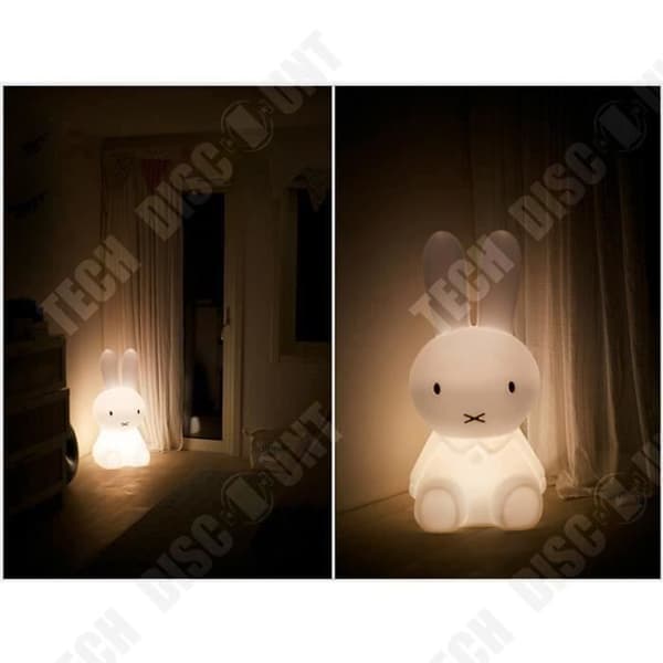 3D White Rabbit Bordslampa - TEKNISK RABATT - 25x25x50cm - 3W LED - Justerbar ljusstyrka