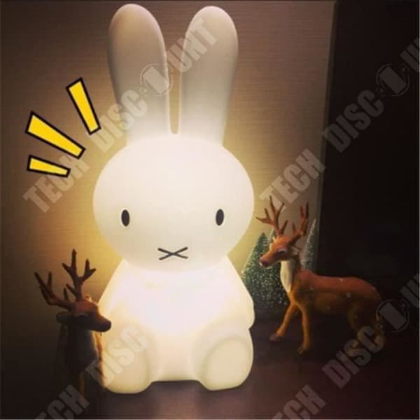 3D White Rabbit Bordslampa - TEKNISK RABATT - 25x25x50cm - 3W LED - Justerbar ljusstyrka
