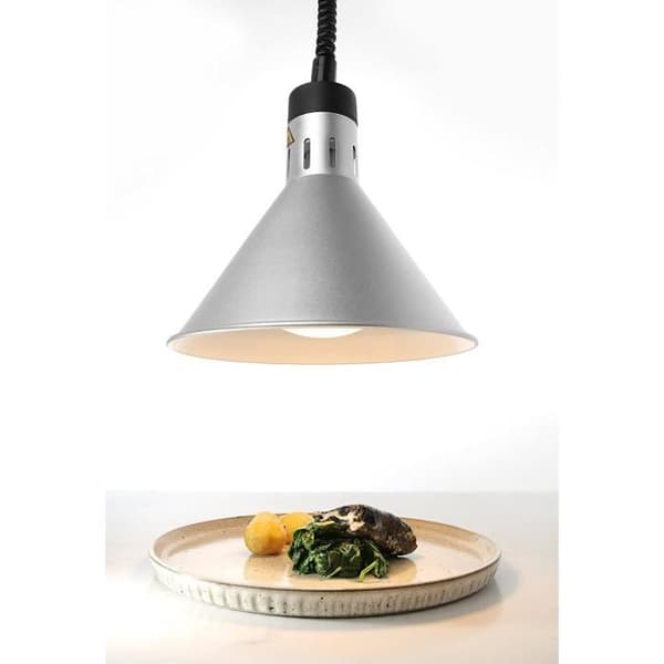 Justerbar konisk värmelampa - HENDI - ø275x(H)250 mm - Grå - Aluminium