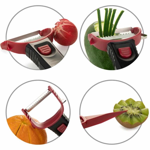 Borner Multi Peeler - pendulskræller - julienne-tilbehør til grøntsagsnudler - sæt med 3