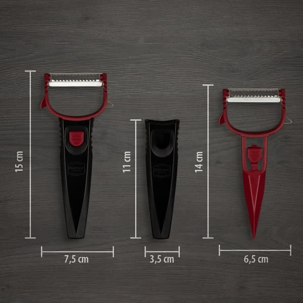 Borner Multi Peeler - pendelskalare - juliennetillbehör för grönsaksnudlar - set om 3