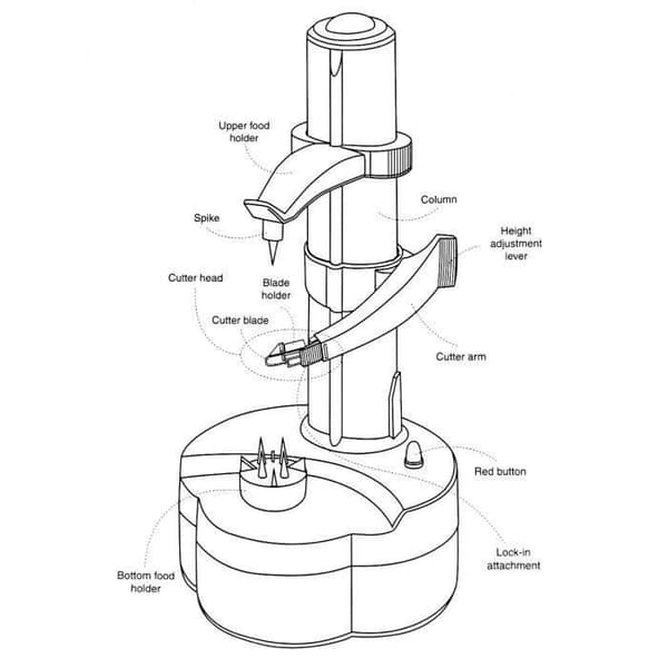 Multifunktionell automatisk elektrisk potatisskalare Di42757