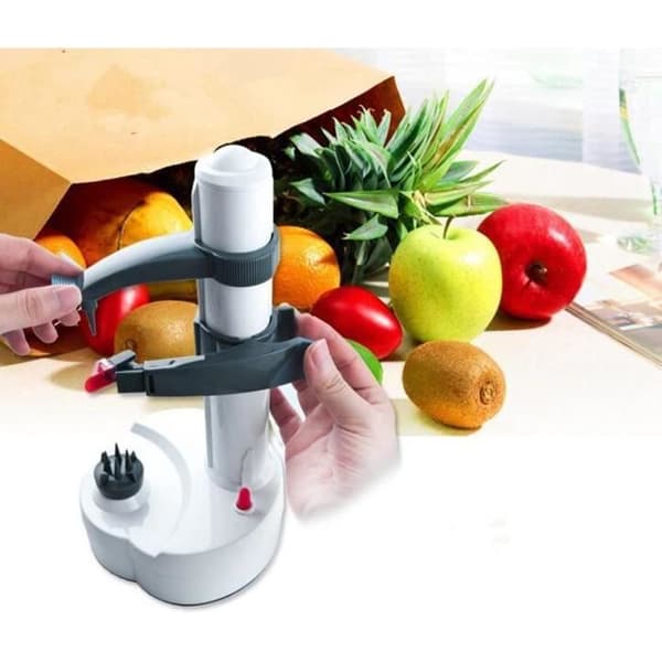 Automatisk elektrisk potatis- och fruktskalare - Vit - 700g - 60 Watt - Halkskydd