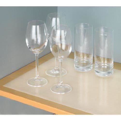 WENKO Lådbottenmatta, halkfri lådmatta, kökslådskydd, skärbar, plast, 150x50 cm, transparent