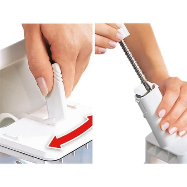 Plommonkross - LEIFHEIT - 37300 - Automatisk - Enkelt och snabbt - Upp till 15 kg - Vit