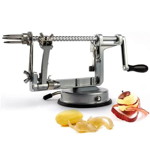 TD® Apple Peeler/Peeler Grå Stabilitet Multifunktioner Praktiska och snabba skinn veva ihåliga skivare 1 sugkopp