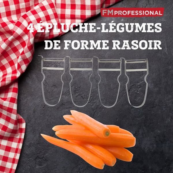 Set med 4 grönsaksskalare 11,5 cm FM Professional