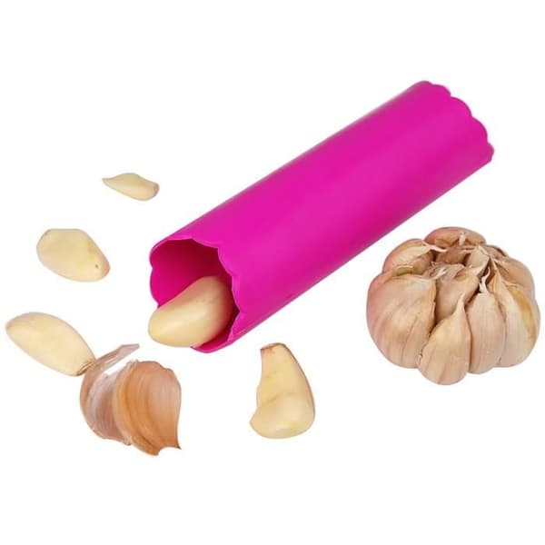 TRIXES Rosa Silikon Vitlöksskalare, Roller Shape Kökstillbehör