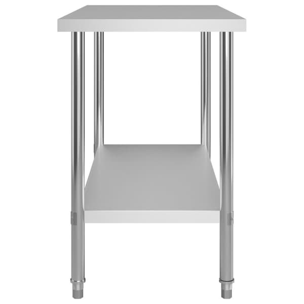 vidaXL Keittiön työpöytä 120x60x85 cm ruostumaton teräs