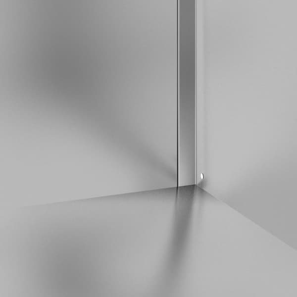 vidaXL Kaupallinen työpöytä kaapilla 60x60x96 cm ruostumaton teräs