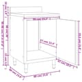 Pikkukuva 8 / 8: vidaXL Kaupallinen työpöytä kaapilla 60x60x96 cm ruostumaton teräs