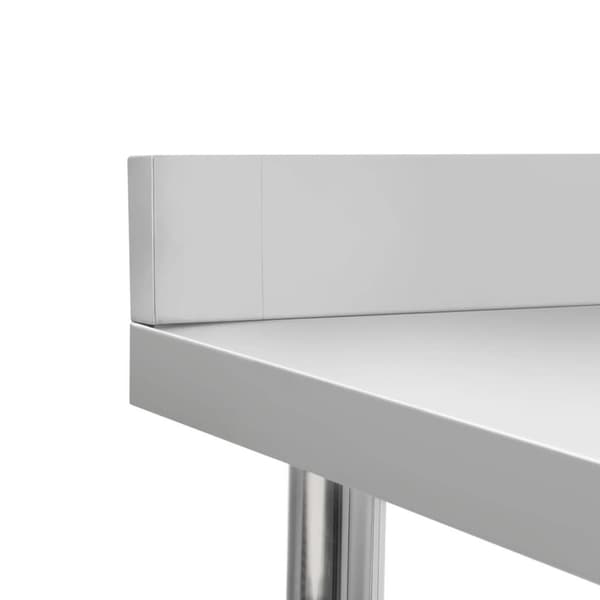 vidaXL Arbeidsbord for kjøkken med bakplater 120x60x93 rustfritt stål