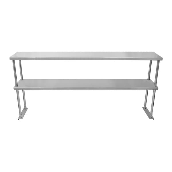 150 cm Cateringbänk med Dubbla Överhyllor