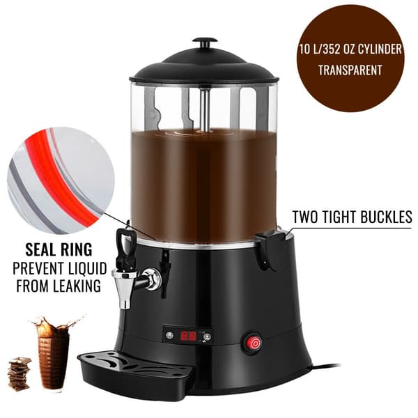 10L Elektrisk Varmchoklad Smälter Maskin 400W Automatisk Mjölkmixer Värmare För Kaffe Och Andra Drycker - Kommersiell