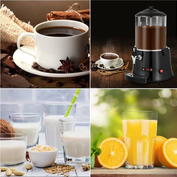 10L Elektrisk Varmchoklad Smälter Maskin 400W Automatisk Mjölkmixer Värmare För Kaffe Och Andra Drycker - Kommersiell