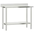 Miniatyrbilde 3 av 9: vidaXL Kjøkkenbenk med overhylle 110x55x120 cm rustfritt stål
