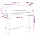 Miniatyrbilde 7 av 9: vidaXL Kjøkkenbenk med overhylle 110x55x120 cm rustfritt stål