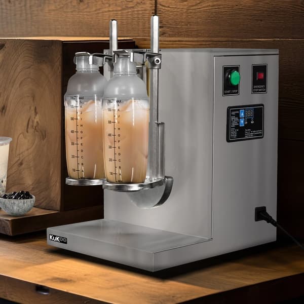 Automatisk Bubble Tea-shaker & 2 700 ml Shakermuggar Rostfritt Stål 350 ml - 1000 ml Timer 6 - 120 Sekunder Dryckblandare Bubble Boba Milk Cocktail