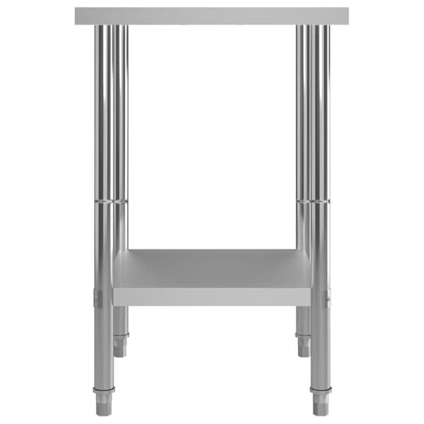 The Living Store arbejdsbord til køkken 60x60x85 cm rustfrit stål -  Catering